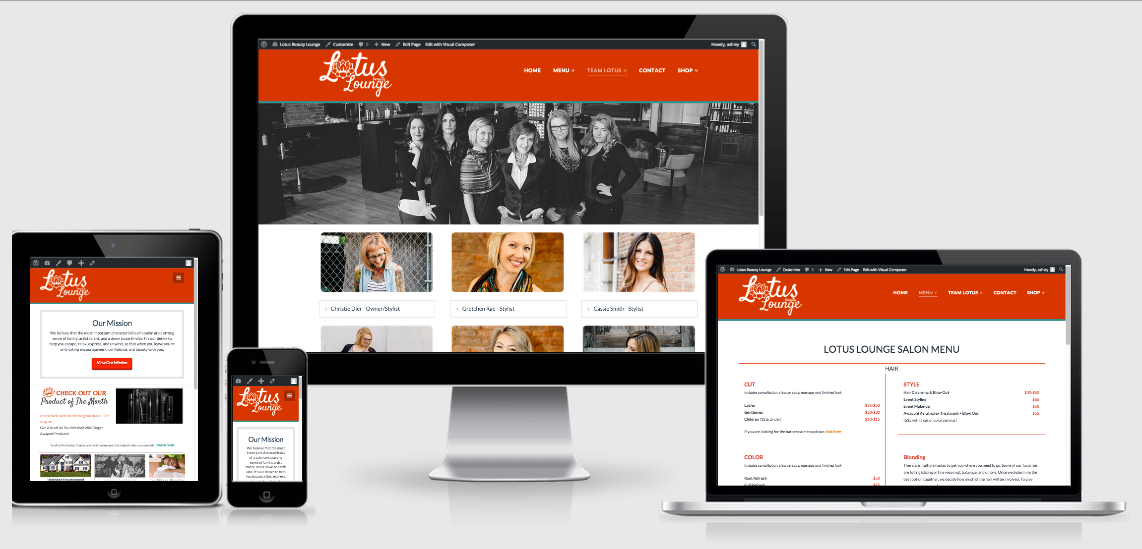 Lotus Beauty Lounge Responsive Website